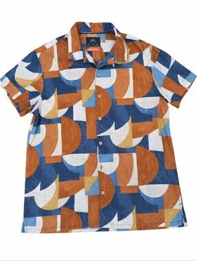 MBX Men’s Paradise Geometric Print Shirt Size S